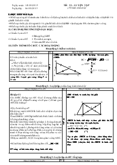 Giáo án Hình học 8 - Tiết 15: Luyện tập