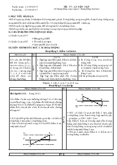 Giáo án Hình học 8 - Tiết 17: Luyện tập