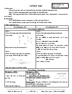 Giáo án Hình học 8 Tiết 17 Luyện tập