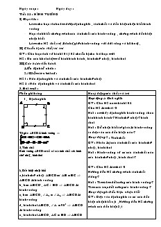 Giáo án Hình học 8 - Tiết 22: Hình vuông