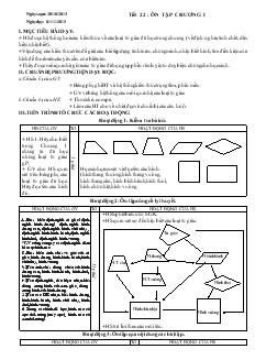 Giáo án Hình học 8 - Tiết 22: Ôn tập chương I