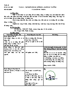 Giáo án Hình học 8 Tiết 25 Vị trí tương đối của đường thẳng và đường tròn