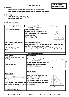 Giáo án Hình học 8 Tiết 30 Luyện tập