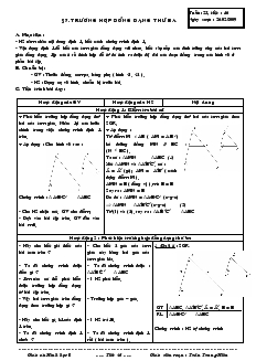 Giáo án Hình học 8 Tiết 46 Trường hợp đồng dạng thứ ba