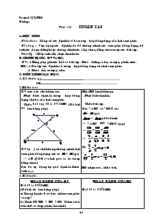 Giáo án Hình học 8 Tiết 47 Luyện Tập