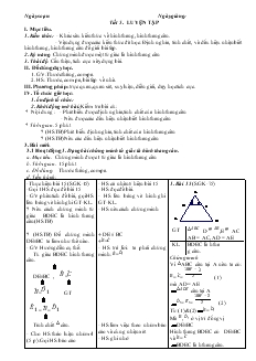 Giáo án Hình học 8 Tiết 5 Luyện Tập