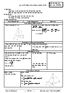 Giáo án Hình học 8 Tiết 65 Thể tích của hình chóp đều