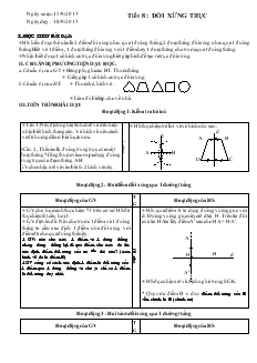 Giáo án Hình học 8 - Tiết 8: Đối xứng trục