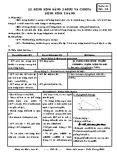Giáo án Hình học 8 Tiết 8 Dựng hình bằng thước và compa dựng hình thang