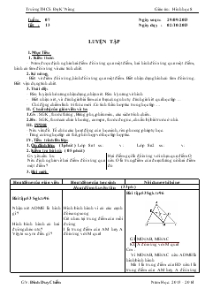 Giáo án Hình học 8 - Trường THCS ĐăK’Nông - Tiết 13: Luyện tập