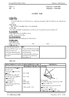 Giáo án Hình học 8 - Trường THCS ĐăK’Nông - Tiết 9: Luyện tập