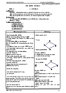 Giáo án hình học 8 trường THCS Nghĩa Phú