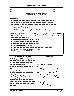 Giáo án Hình học 8 - Trường THCS Phú Cường