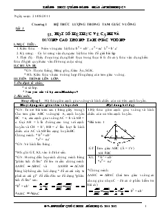 Giáo án Hình học 8 - Trường THCS Quảng Đông