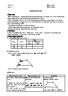 Giáo án Hình học 8 Tuần 1 Tiết 2 Hình thang