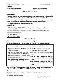 Giáo án Hình học 8 Tuần 10 Tiết 19 Luyện Tập