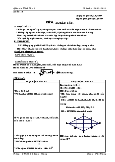 Giáo án Hình học 8 Tuần 11 Tiết 21 Luyện Tập