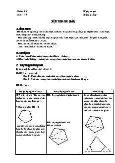 Giáo án Hình học 8 Tuần 20 Tiết 36 Diện tích đa giác