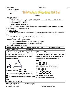 Giáo án Hình học 8 Tuần 26 Tiết 45 Trường hợp đồng dạng thứ hai