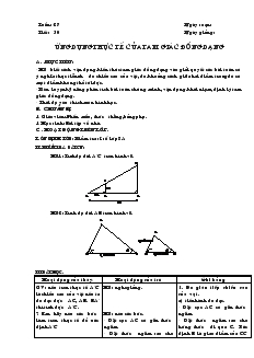 Giáo án Hình học 8 Tuần 27 Tiết 50 Ứng dụng thực tế của tam giác đồng dạng