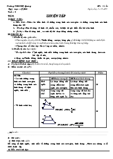 Giáo án Hình học 8 tuần 4 trường THCS Mỹ Quang