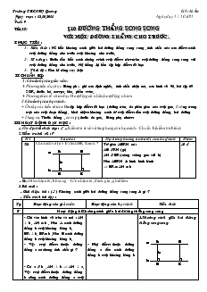 Giáo án Hình học 8 tuần 9 trường THCS Mỹ Quang