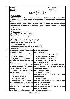 Giáo án Hình học 9 Tiết 10 - 11