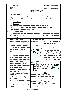 Giáo án Hình học 9 Tiết 23 - 24