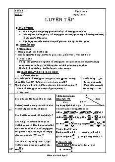 Giáo án Hình học 9 Tiết 7-9