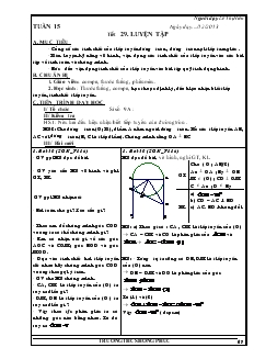 Giáo án Hình học 9 Tuần 15+16 - Lê Thị Hiền