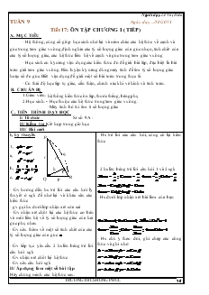 Giáo án Hình học 9 Tuần 9+10 - Lê Thị Hiền