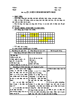 Giáo án Hình học lớp 8 (chi tiết) - Tiết 27: Diện tích hình chữ nhật