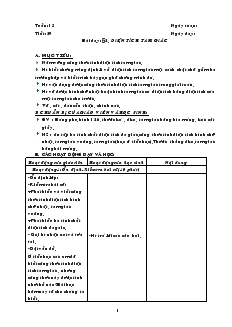 Giáo án Hình học lớp 8 (chi tiết) - Tiết 29: Diện tích tam giác