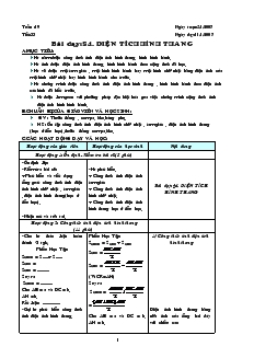 Giáo án Hình học lớp 8 (chi tiết) - Tiết 33: Diện tích hình thang