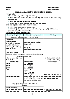 Giáo án Hình học lớp 8 (chi tiết) - Tiết 34: Diện tích hình thoi