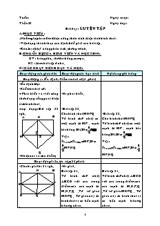 Giáo án Hình học lớp 8 (chi tiết) - Tiết 35: Luyện tập