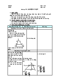 Giáo án Hình học lớp 8 (chi tiết) - Tiết 39: Luyện tập