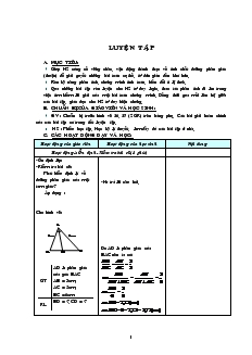 Giáo án Hình học lớp 8 (chi tiết) - Tiết 41: Luyện tập