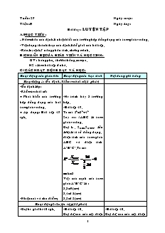 Giáo án Hình học lớp 8 (chi tiết) - Tiết 49: Luyện tập