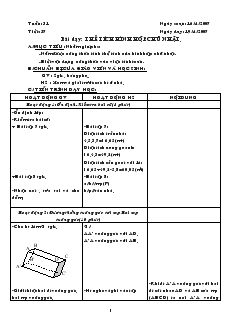 Giáo án Hình học lớp 8 (chi tiết) - Tiết 57: Thể tích hình hộp chữ nhật