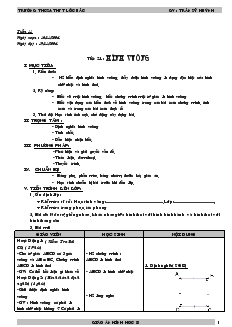 Giáo án Hình học lớp 8 (chi tiết) - Tuần 11 đến tuần 13