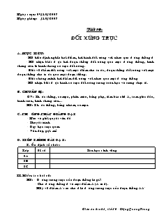 Giáo án Hình học lớp 8 (chuẩn) -  Tiết 10: Đối xứng trục