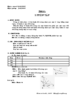 Giáo án Hình học lớp 8 (chuẩn) -  Tiết 11: Luyện tập