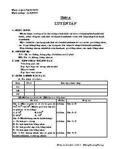 Giáo án Hình học lớp 8 (chuẩn) -  Tiết 13: Luyện tập