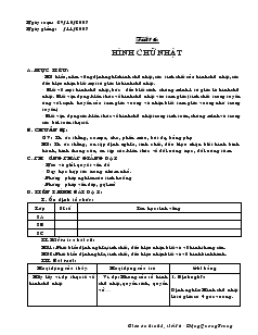 Giáo án Hình học lớp 8 (chuẩn) -  Tiết 16: Hình chữ nhật