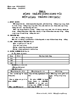 Giáo án Hình học lớp 8 (chuẩn) -  Tiết 18: Đường thẳng song song với một đường thẳng cho trước