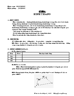 Giáo án Hình học lớp 8 (chuẩn) -  Tiết 2: Hình thang