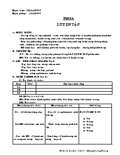 Giáo án Hình học lớp 8 (chuẩn) -  Tiết 23: Luyện tập