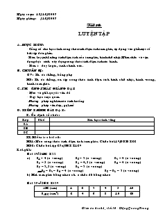 Giáo án Hình học lớp 8 (chuẩn) -  Tiết 30: Luyện tập