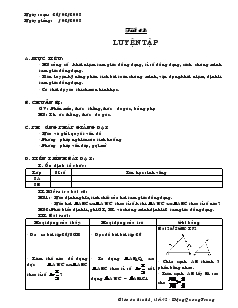 Giáo án Hình học lớp 8 (chuẩn) -  Tiết 42: Luyện tập